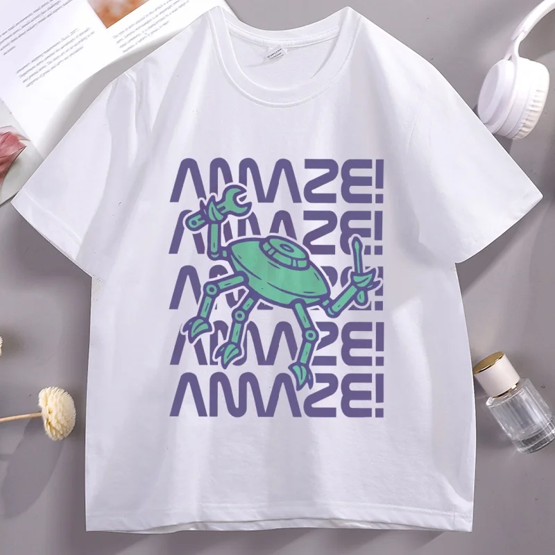 Project Hail Mary Rocky Tshirt AMAZE Book Lover Gift Bookish T Shirt Vintage Short Sleeve Cotton Printed T-shirt Male Clothes