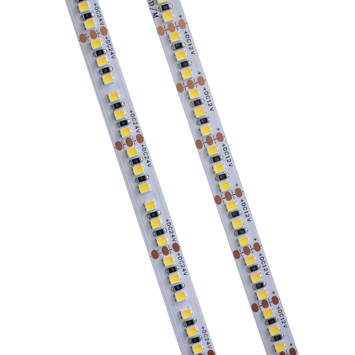 

2835 Dual Color 2 in 1 Chip 5m CCT LED Strip lighting 12V 24V 180LEDs/m 3000K - 6500K Temperature Adjustable Flexible LED Tape