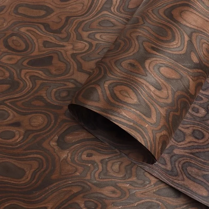 Paneles de chapa de madera para decoración de muebles, chapa artística para pared, guitarra de ébano, 58x250cm, T0.25mm