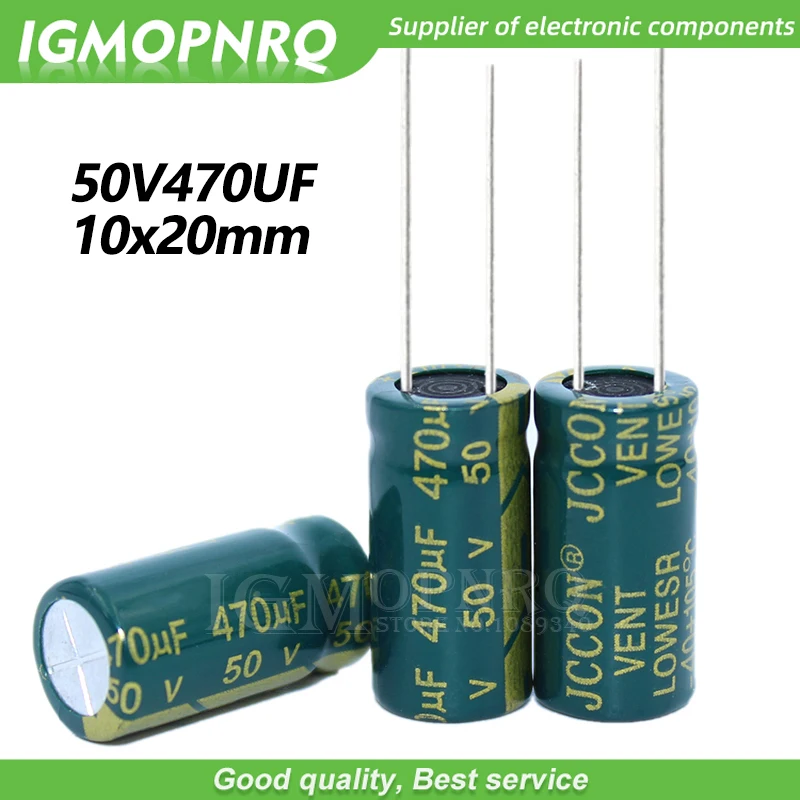 10pcs 50 v470uf 10*20mm igmopnrq Aluminium-Elektrolyt kondensator hoch häufig niedrige Impedanz 10x20mm