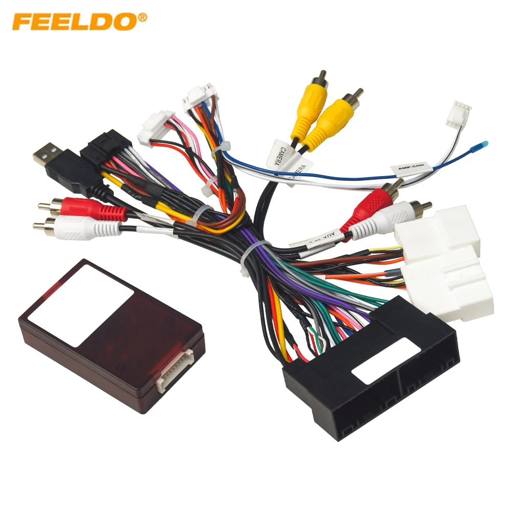 Car 16pin Power Cord Wiring Harness Adapter With Canbus Box For KIA Morning/Picanto/Sorento/Sportage Hyundai Tucson