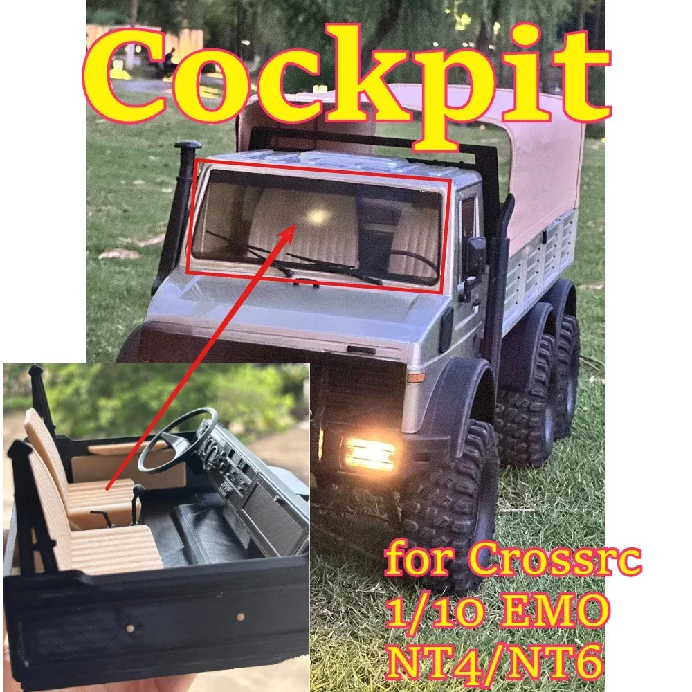 RC hobby fitting for Crossrc 1/10 EMO NT4/NT6 highly simulated interior cockpit upgrade custom size replacement spare accessory