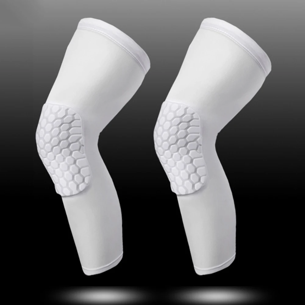 Rodillera deportiva de baloncesto para hombre, Protector de rodilla de panal de abeja, mangas de compresión para fútbol, 1 unidad