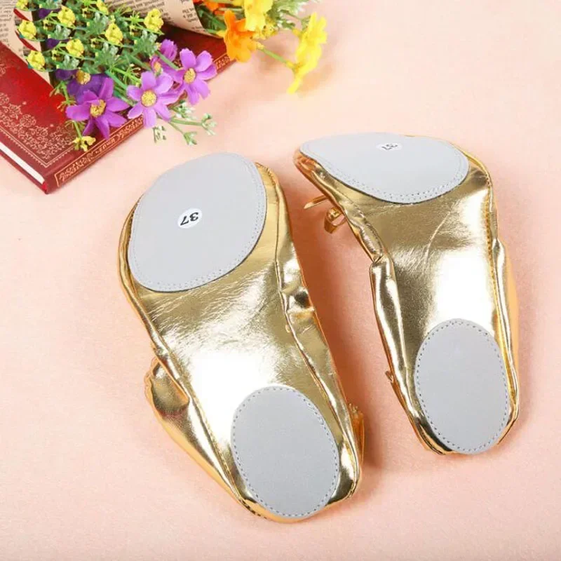 

free-shipping cheap gold color Belly Dancing Shoes S / M / L / XL