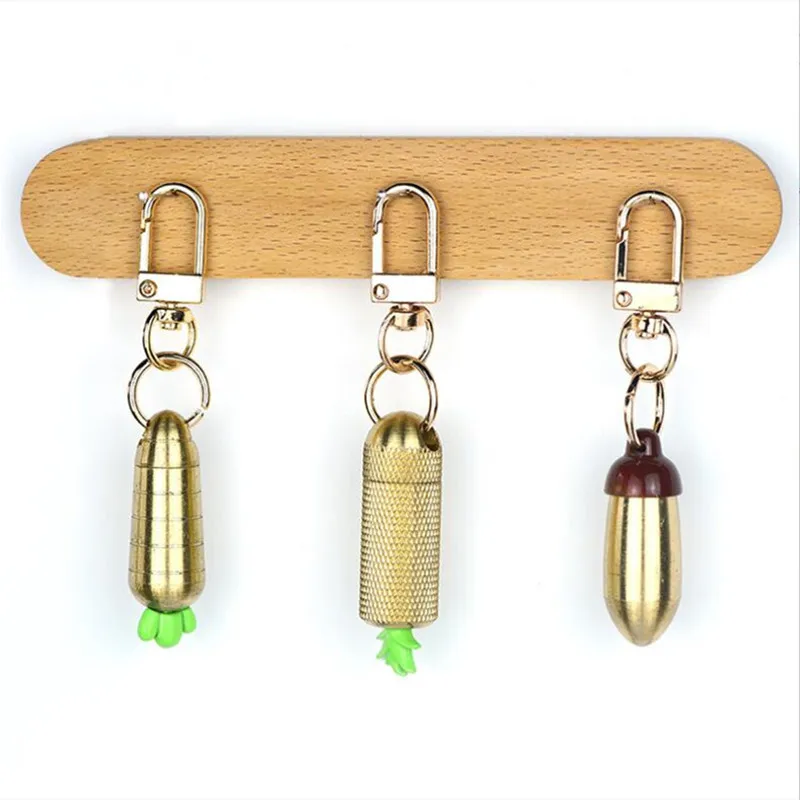 Mini Brass Carrot keyring Knife Portable Open Courier Keychain Utility Knife Outdoor Camping Mini Cut Paper Knife Key chain Gift