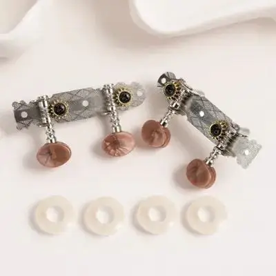 

1set 1Set Ukulele Head Tuner Replacement Pegs Durable Metal Tuning Keys Small Portable Precise Machine Heads String Pegs For