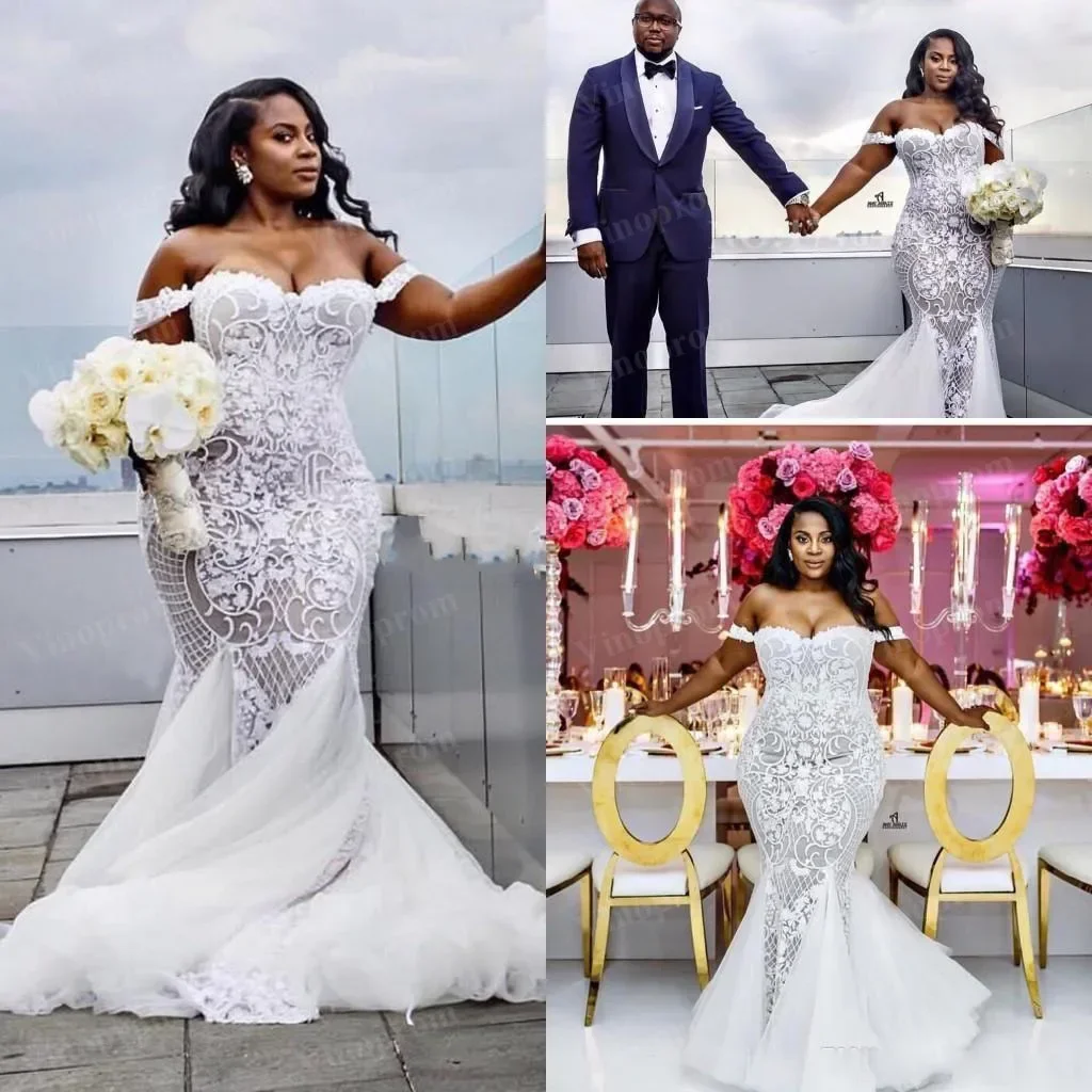 

Customized Arabic Plus Size Custom Made Wedding Dresses Sweetheart Beaded Mermaid Illusion Bridal Dresses