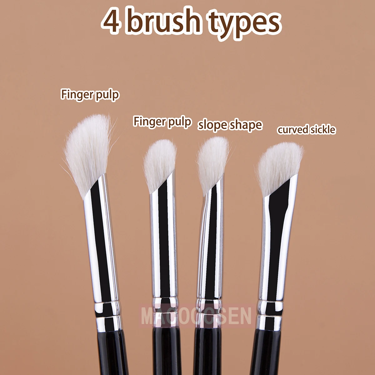 ノーズシャドウブラシ 指圧 ノーズシャドウ アイソケットメイクブラシ シックルノーズシャドウ コンターブラシ 100%ヤギ毛メイクツール