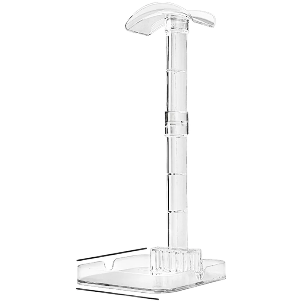 Ergonomic transparent headphone stand holder for For Gaming earphones with multifunctional phone holder for desktop organization