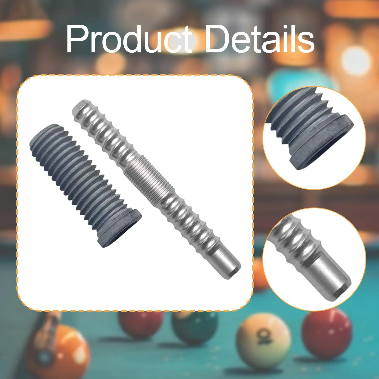 

Billiards Pool Cue Joint Pin Hardware 3/8 X 8 Shaft Fitting for Billiard Cue Repair Accessories and Pool Cue Maintenance