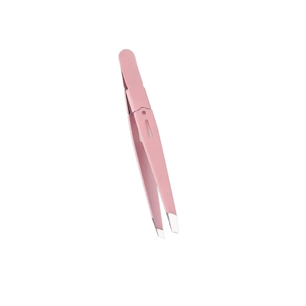 Durable Portable Eyebrow Tweezer Hair Removal Stainless Steel Slanted Eye Brow Clips Multi-purpose Colorful Makeup Tools Women