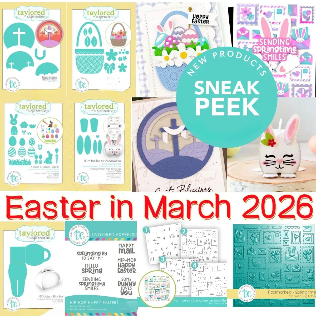 

Spring 2026 Easter Bitty Box Bunny Stamps Metal Cutting Dies Stencil Hot Foil for DIY Decorating Scrapbook Paper Card Craft