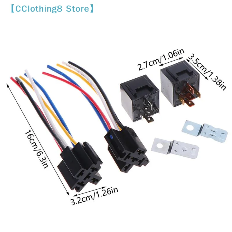 1Pcs Automotive Relay 12V/24V 5Pin 40A Car Relay With Harness Socket Black Red Copper Terminal Auto Relay Socket SPDT 【AliS8】 view 6
