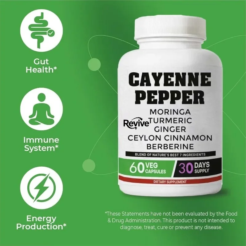 Moringa Turmeric Ginger Capsules, 60 Capsules, Intestinal Health Supplement - Berberine Hydrochloride and Ceylon Cinnamon