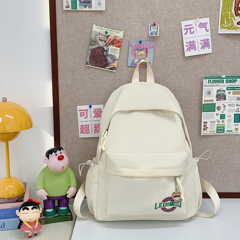 Nueva mochila sencilla y versátil de otoño e invierno para mujer, mochila de nicho de gran capacidad, tableta, mochila para estudiantes