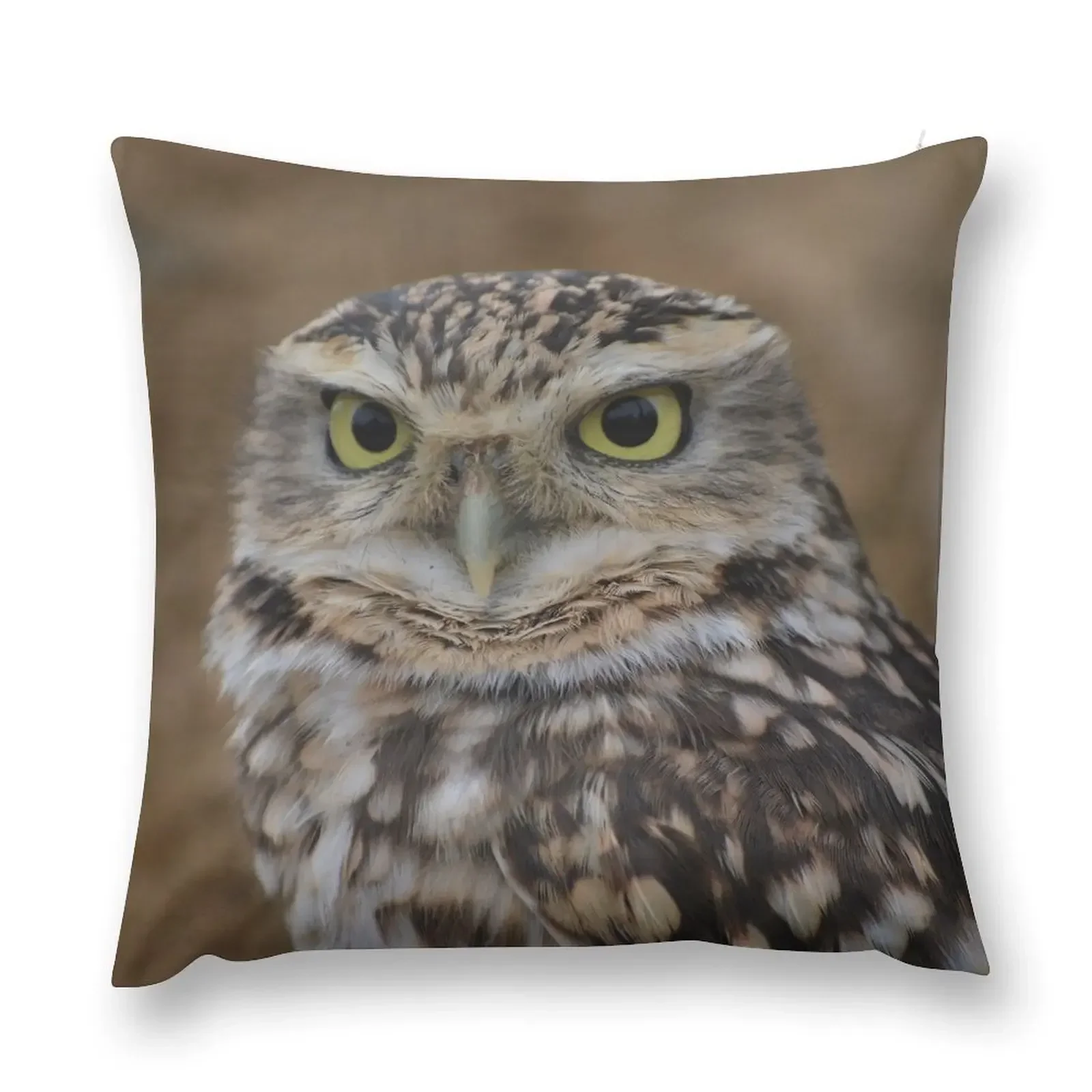 

Burrowing Owl Stare Throw Pillow New year Sofa Covers pillow