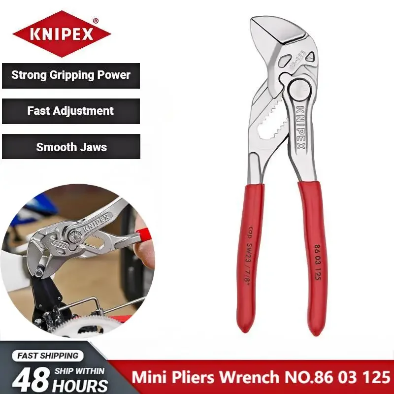 KNIPEX Inch Mini Pliers Wrench Grip Crimp Bend Application High Hardness Plumbing Pliers NO.86 03 125 5