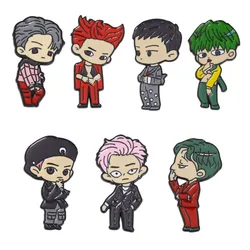 Korean Band EXO Brooch and Enamel Pin Cartoon Figure Members Baekhyun and Chanyeol Blapel Pin Fan Art Collection Gifts