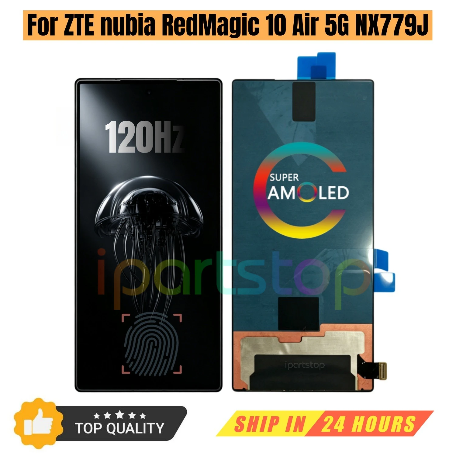 �y�Z�[�����ziParts�����p�V�i�f�B�X�v���C ZTE nubia RedMagic Red Magic 10 Air 5G NX779J 120Hz AMOLED�^�b�`�X�N���[���A�Z���u�� OEM