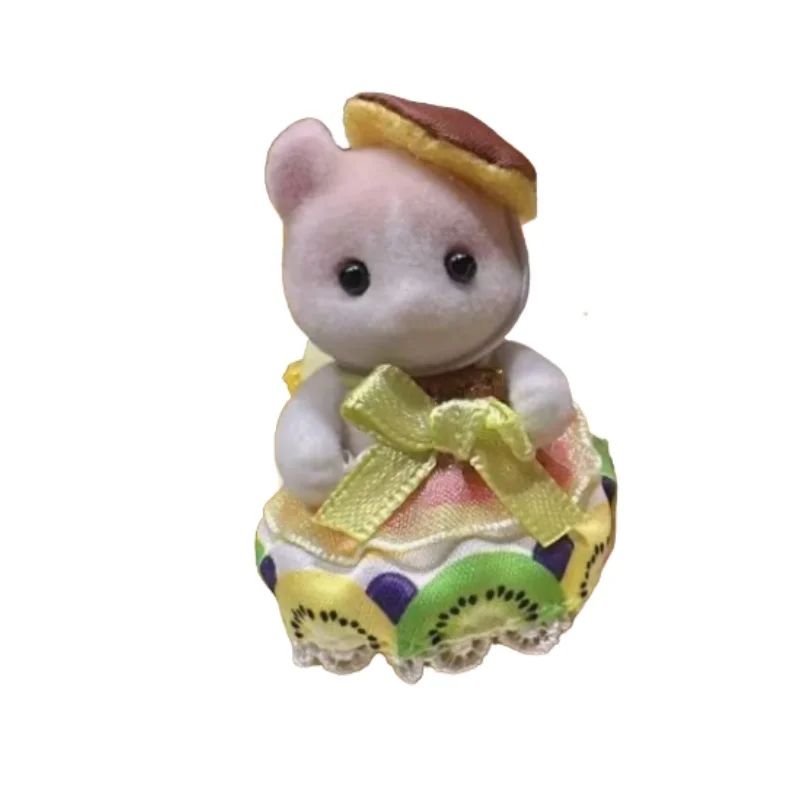 Original Sylvanian Families Family Penguin Doll House Beaver Baby Christmas Doll Girl Model Doll Decoration Ornaments Toy Gift