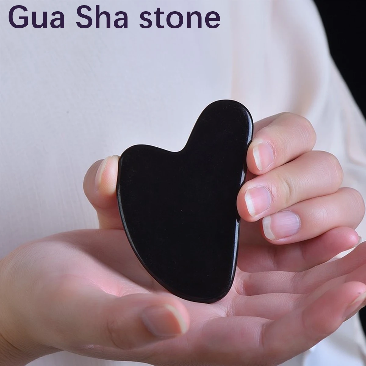 

Heart-shaped gua sha stone for the face, jade massage tool, chin, nose lifting, firming gua sha board for facial health skincare