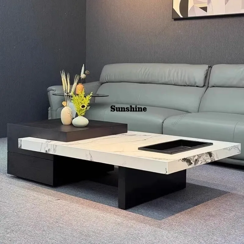 

Italian Unique Coffee Table Luxury Nordic Living Room Modern Side Table Minimalist Center Writing Mesa Auxiliar Home Furniture