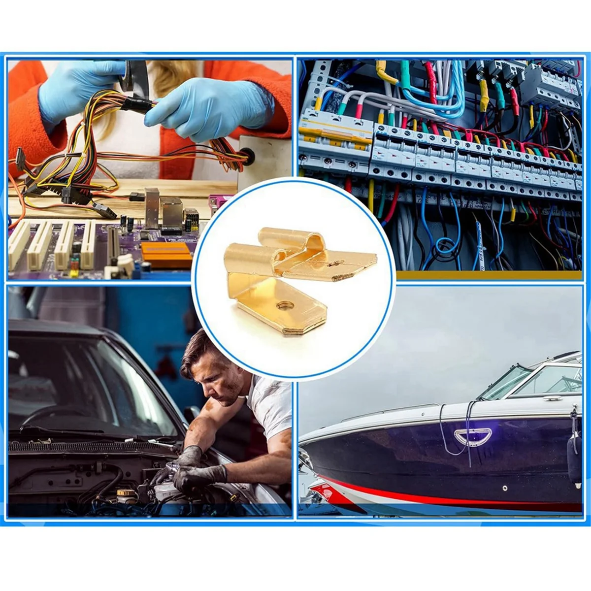 25 шт. лопаточные разъемы Piggyback, 3-контактный адаптер, латунные быстроразъемные разъемы с двойным разъемом «папа-мама» HGC