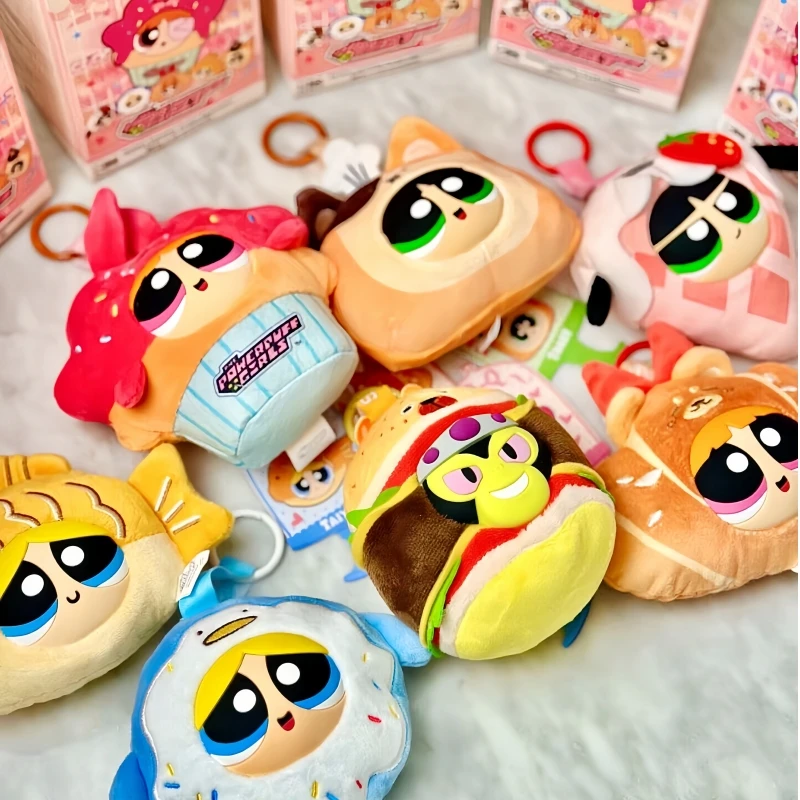 

Новый Powerpuff Girls Bakery слепая коробка кондитерская фабрика выпечка серии виниловая кукла кулон брелок для девочек подарок-сюрприз на день рождения