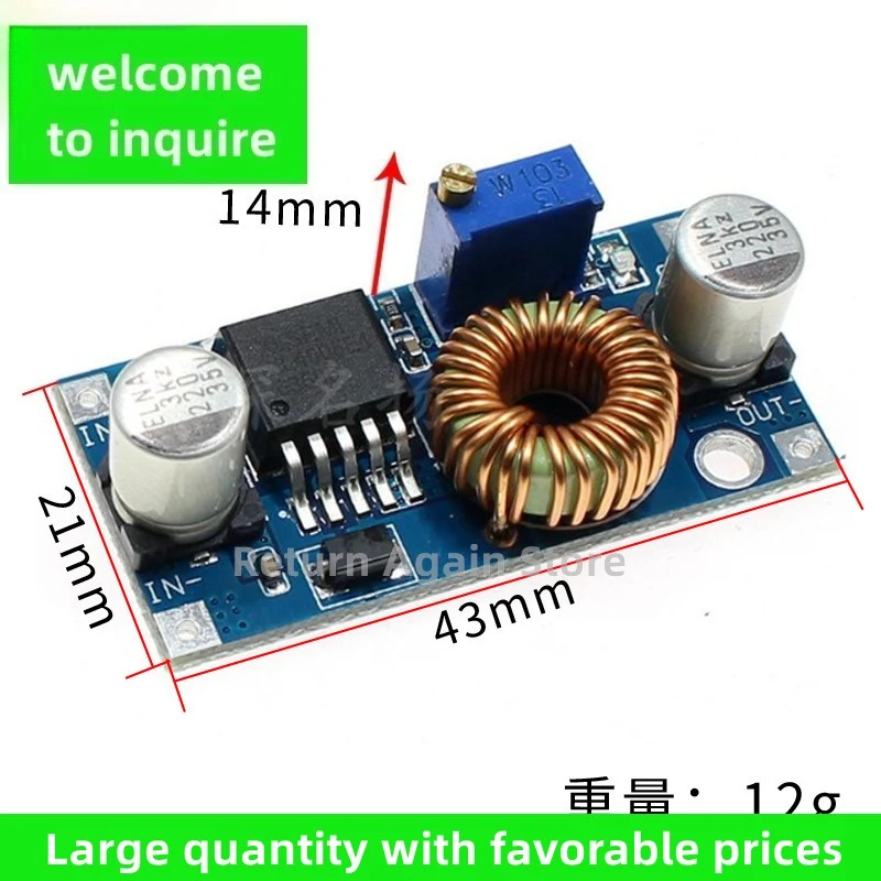 High Power 5A XL4015 DC-DC Adjustable Output Step-Down Power Supply Module