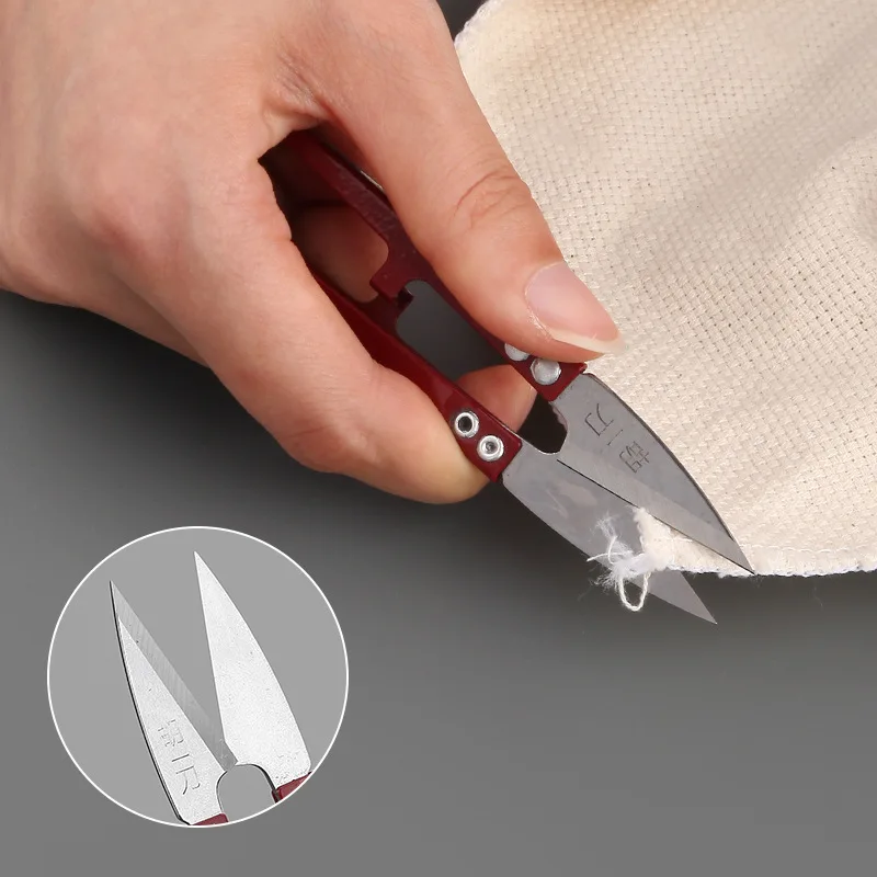 Thread Scissors Antirust Cutter Sewing Scissors Professional Tailor Metal Blade Nippers U Shape Clippers DIY Needlework Shears