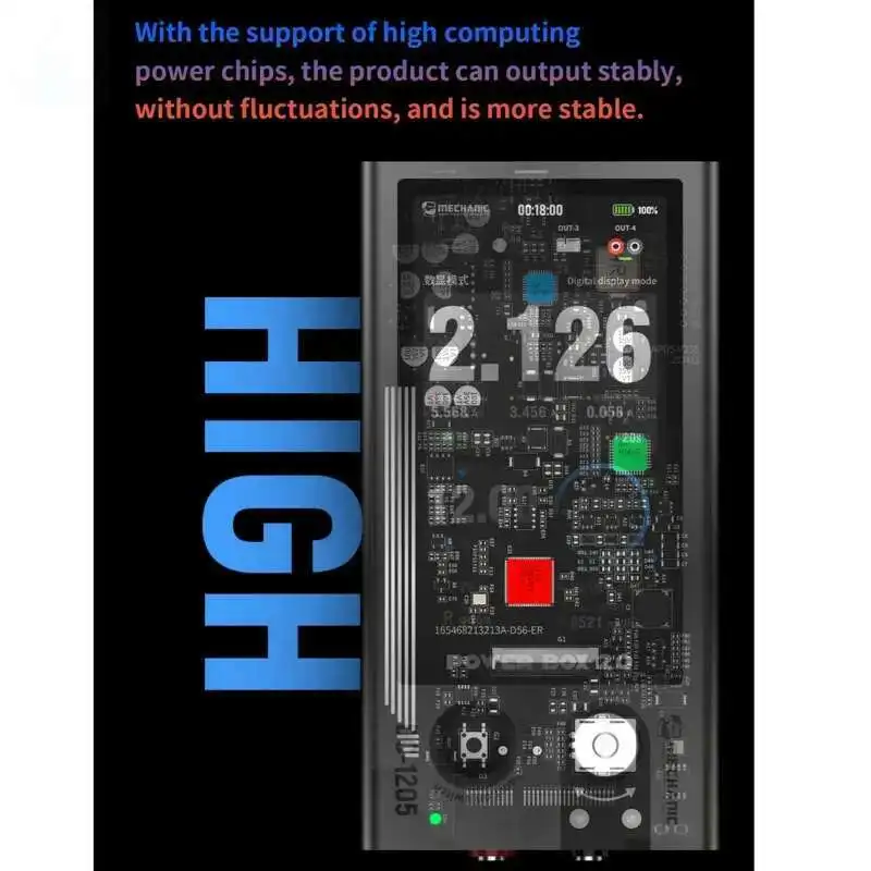 ميكانيكي محمول قابل للتعديل الطاقة 12V5A الناتج المدمج في طاقة البطارية لأدوات إصلاح الهاتف المحمول DC-1205