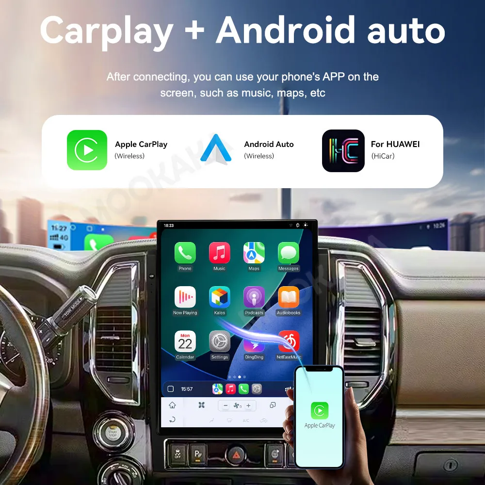 Accesorios de coche Radio para Nissan Titan 2020-2025 Android Auto navegación GPS Multimedia estéreo receptor unidad principal mapas sin conexión