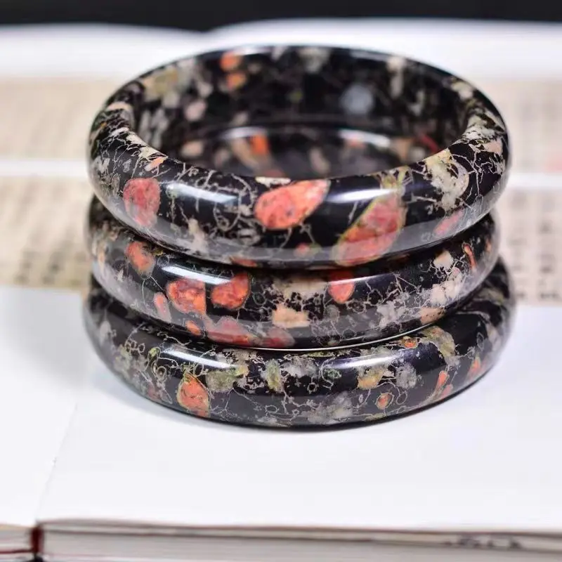 

Chinese fashion retro original mine plum blossom jade natural pattern women's health table bracelet