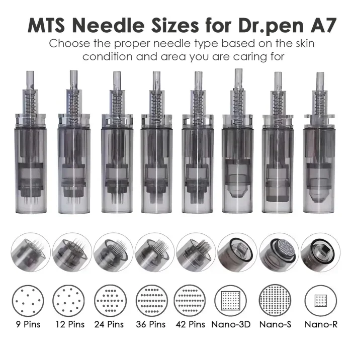 20/50/100 шт. картриджи A7 сменный наконечник иглы для микроиглы 9, 12, 24, 36, 42 Nano 3D стерильный микронидлинг для DrPen A7