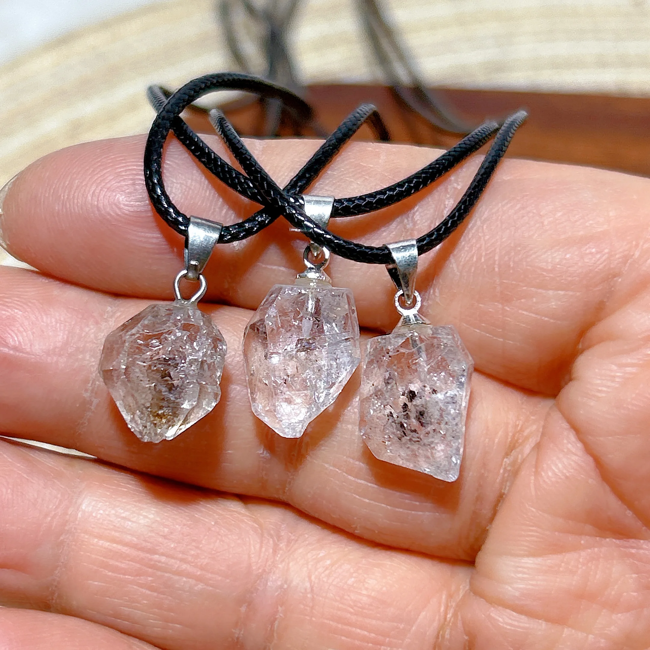 Herkimer Diamond Raw Stone Accessory High Quality Healing Natural Crystal Erengy Specimen Sprakling Ornament Man Woman Gift