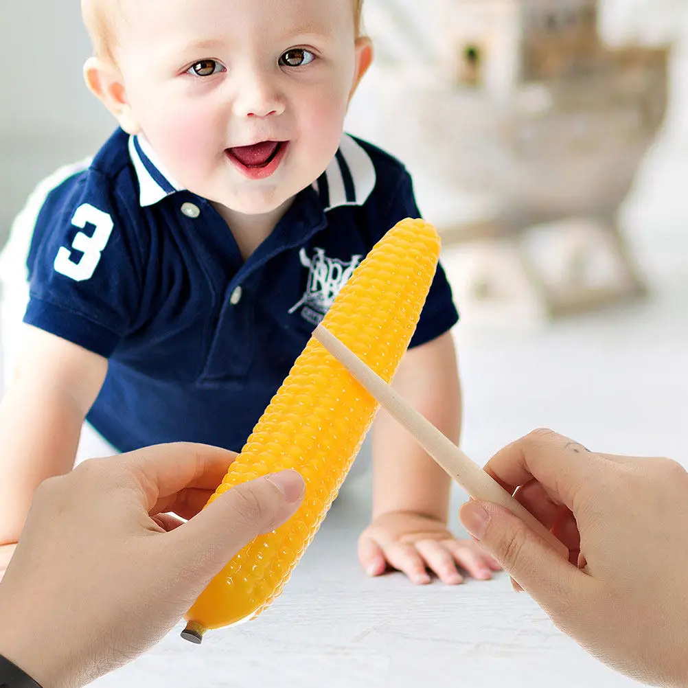 

1Set Corn Shaped Fruit Maraca Shaker Kids Musical Instrument Early Learning Percussion Instrument Baby Maracas Children