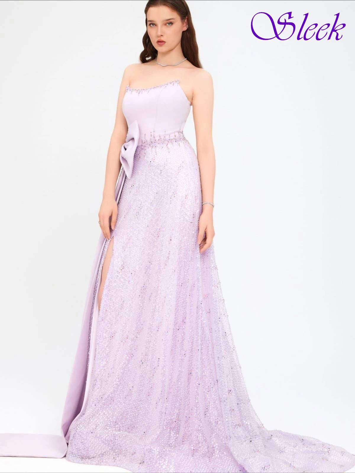 

Customized A-Line Strapless Sleeveless Elegant Evening Dress Classic Delicate Celebrity Gowns Fashion High Quality Party Dress