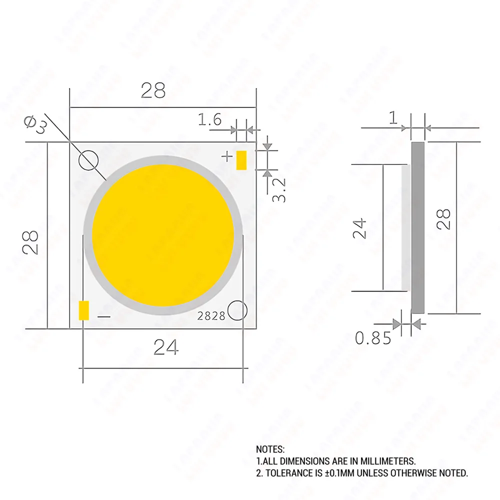 CRI Ra 80 COB LED Chip 20W 30W 40W 50W 60W 70W 80W 100W Warm Natural White 3000K 4000K 6000K 2828 DIY Bulb Track Light Downlight