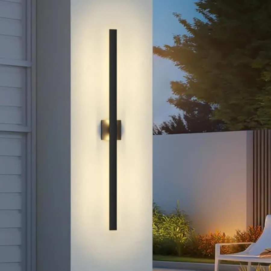 

47.2 Inch Aluminum Long Outdoor Modern LED Wall Light 3000K 3000LM Slim Linear Exterior Lighting Fixtures Wall Mount Waterproof