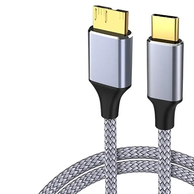 462E Type C to MicroB 5Gbps Data Cable Charging Connectors Cable Heat Resistant for Hard Drive and Mobile Devices
