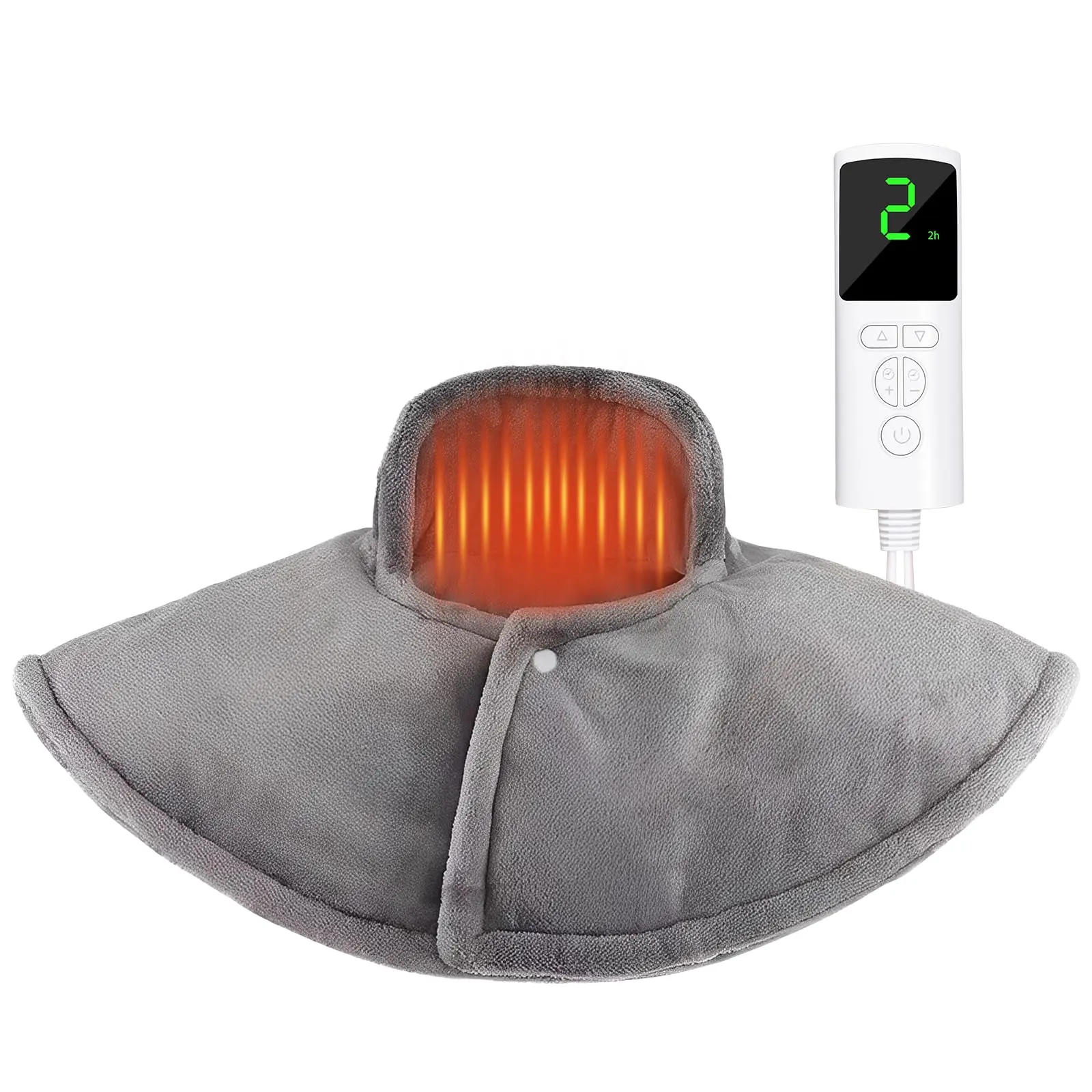 

Heating Shawl Heated Pad for Neck with 9 Heat Levels Heat Cushion Shoulder Back Joint Muscle Soreness Pain Relief with 4 Timers