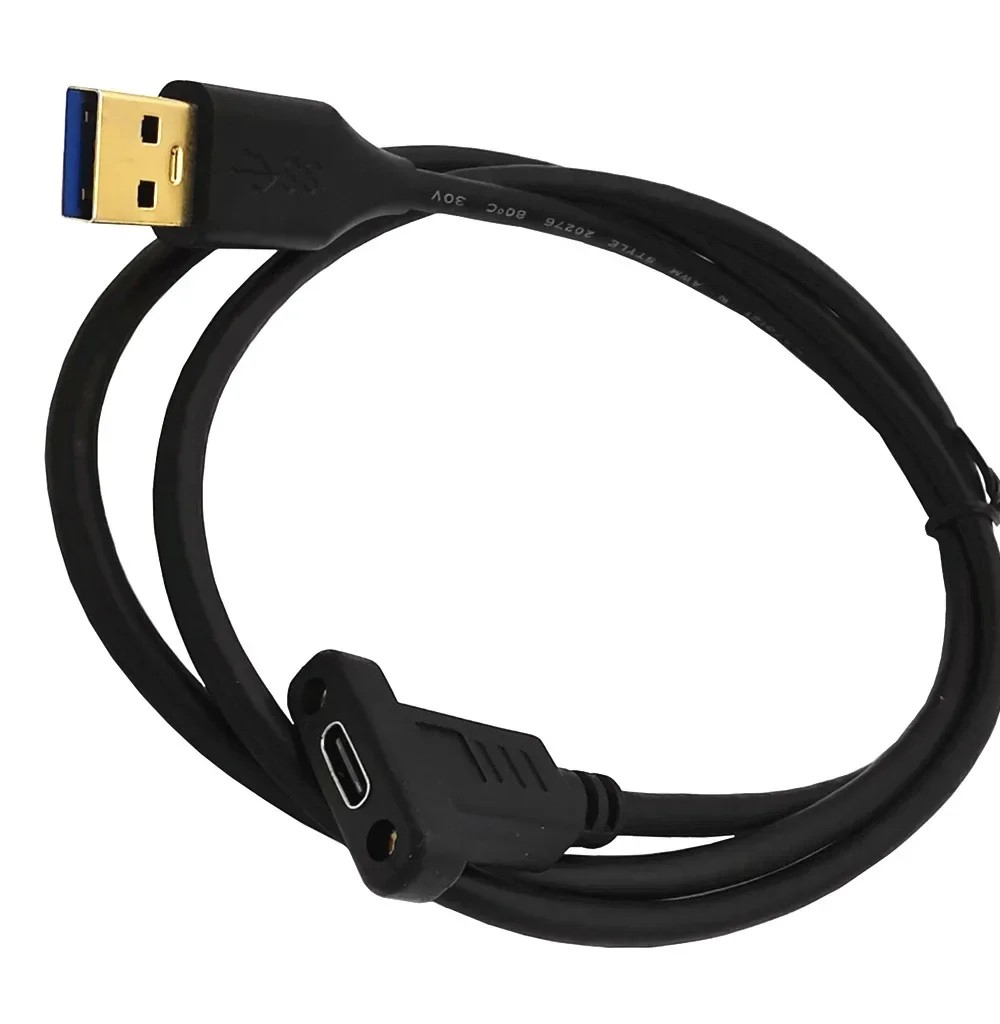 كابل محول USB 3.0 A إلى USB-C مطلي بالذهب، نوع A 3.0 ذكر إلى النوع C أنثى USB 3.1 محول البيانات والشحن