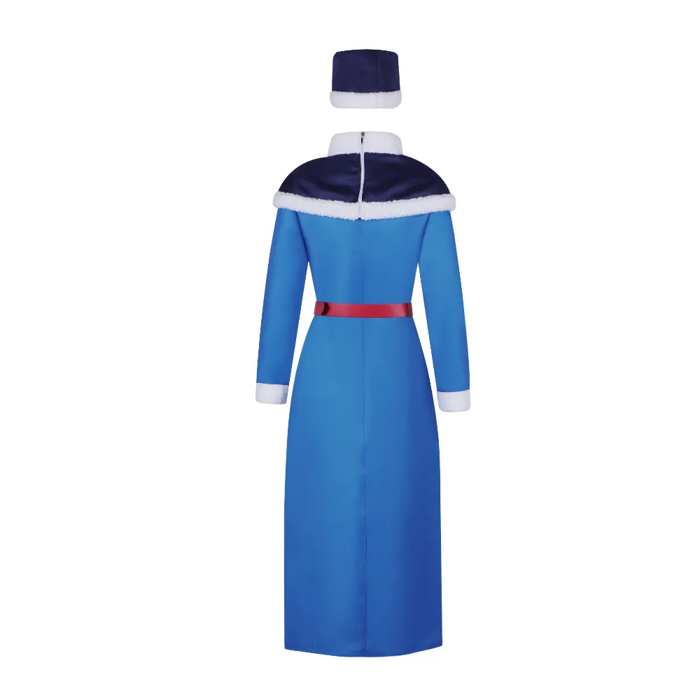 Anime Fairy Tail  Juvia Lockser Cosplay Costume Long Dress With Hat Belt Shawl Women Halloween Carnival Party Uniform Outfits view 4
