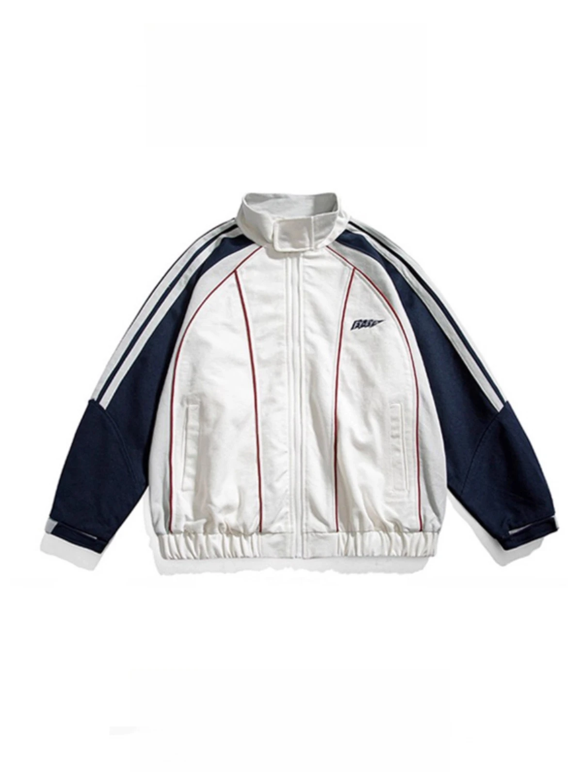 

American Retro Trend Contrasting Jacket Men Women Casual High Street Loose Casual Versatile Couple Student Jacket Men Preppy