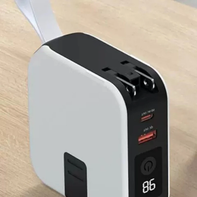 5‑in‑1 Magnetic Wireless Power Bank 10000mAh 22.5W Fast Charger Built‑in Cable Foldable AC Plug Portable Travel Power Bank