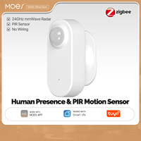 MOES Tuya ZigBee Smart Radar 24GHz mmWave Sensor, Human Presence Detection, Motion/Motionless, App Remote Monitoring