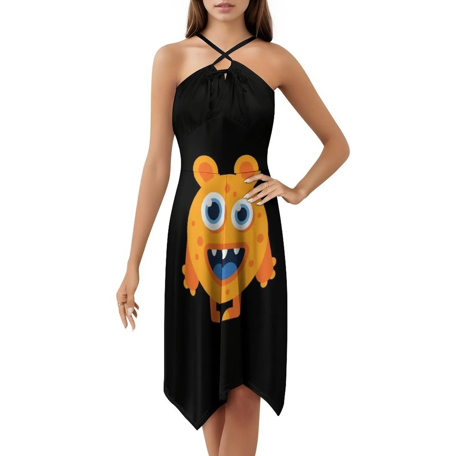 متعة / لطيف / الوحش الشكل التوضيح 012 المرأة الشارع الشهير فستان الحفلات العصرية طباعة نادي الملابس للإناث لطيف الوحش #5