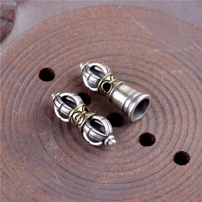 Tibetan Vajra Bell Dorje Counter Back Cloud Clip Rope Bundle Bracelet Scholar DIY Handmade Fine Best Super Craft Art Old Great