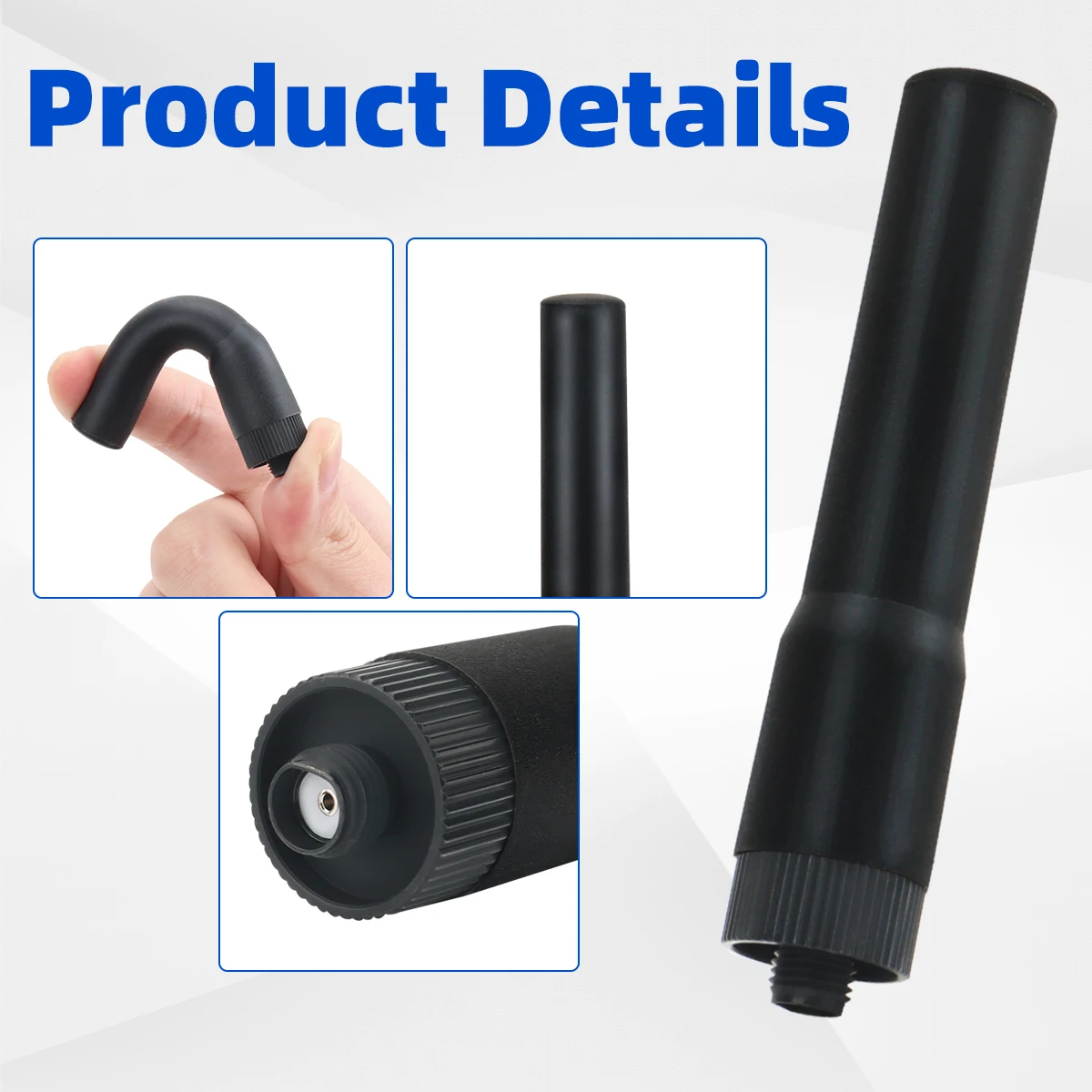 ABBREE SF-20 Dual Band SMA-Female/SMA-Male /BNC Soft Antenna for Baofeng UV-5R UV-32 Quansheng UV-K5 8 Walkie Talkie ST20