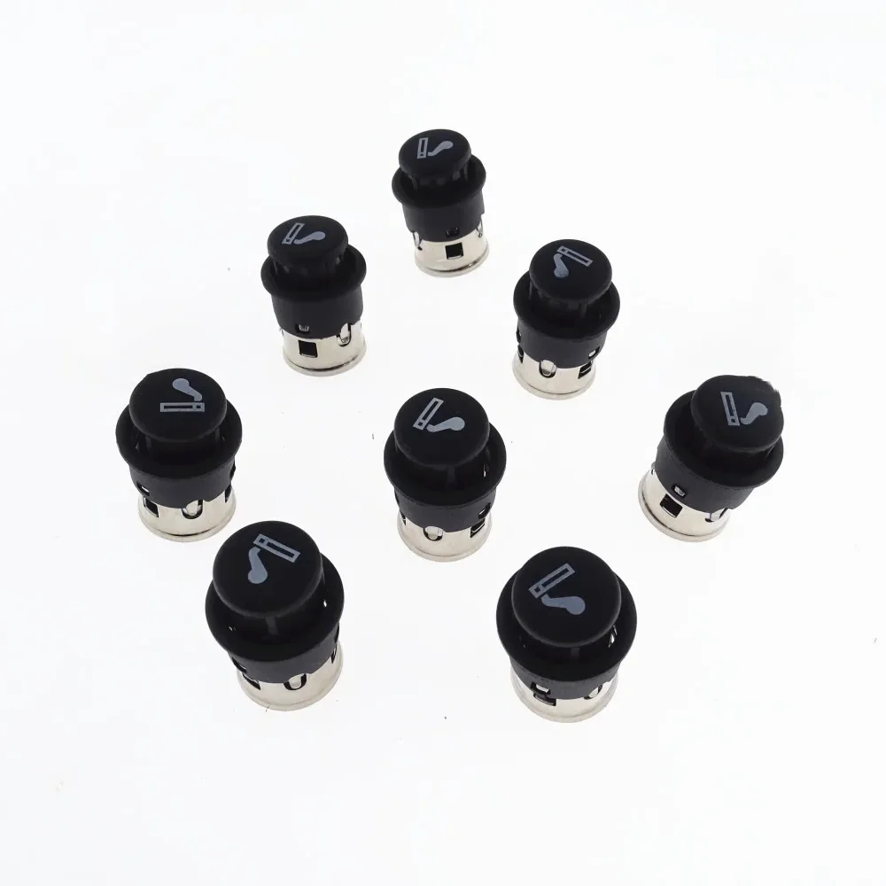 8Pcs Mini Cigarette Lighte Button Replacement For A1 A3 A4 A6 A3 A5 A7 Q3 Q5 Q7 CC Bora Passat Caddy Jetta Golf 1J0919307